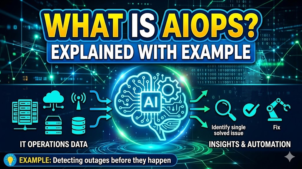 What is AIOps explain with example in telugu And english