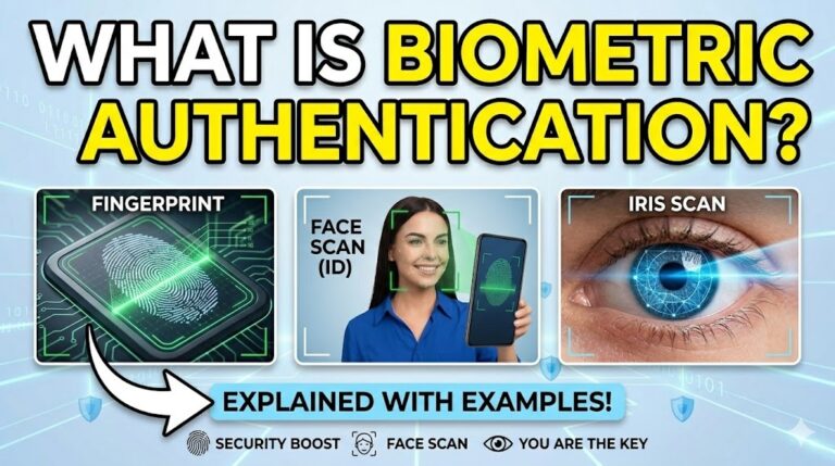 What is Biometric Authentication explain with example in Telugu And English