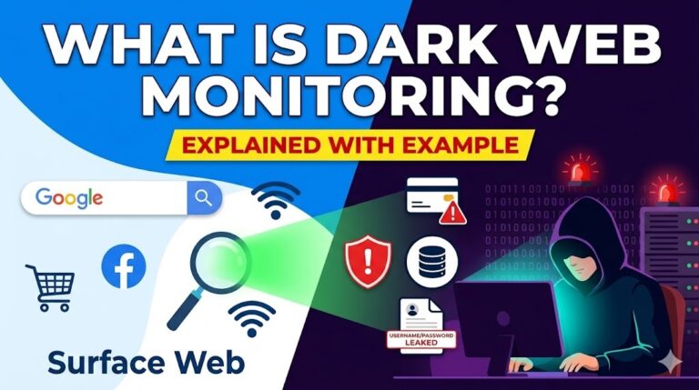 What is Dark Web Monitoring explain with example in Telugu And English