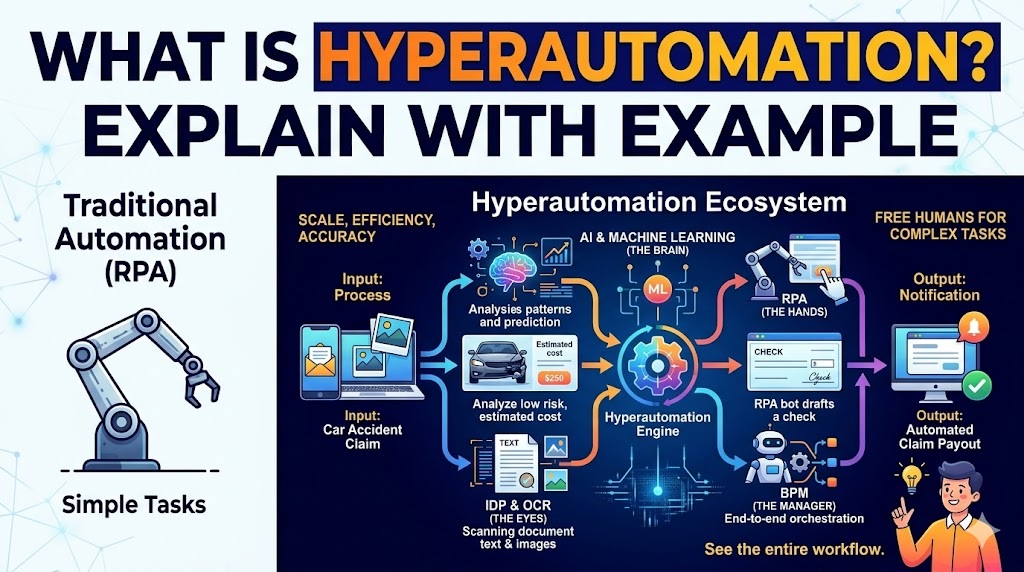 What is Hyperautomation explain with example in Telugu And Telugu