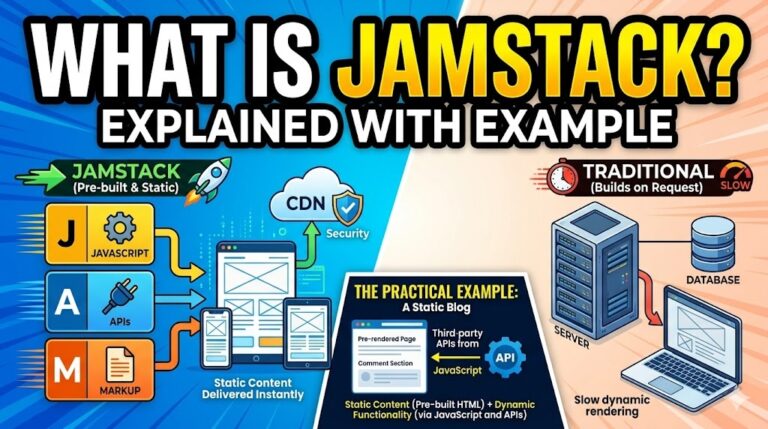 What is Jam stack explain with example in telugu and english