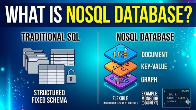 What is NoSQL Database explain with example in telugu and english
