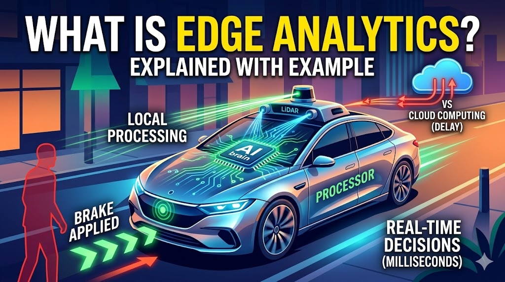 What is Edge Analytics explain with example in Telugu And english