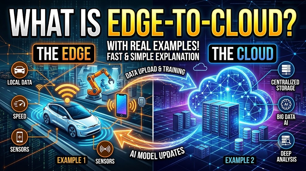 What is Edge-to-Cloud explain with example in Telugu And English