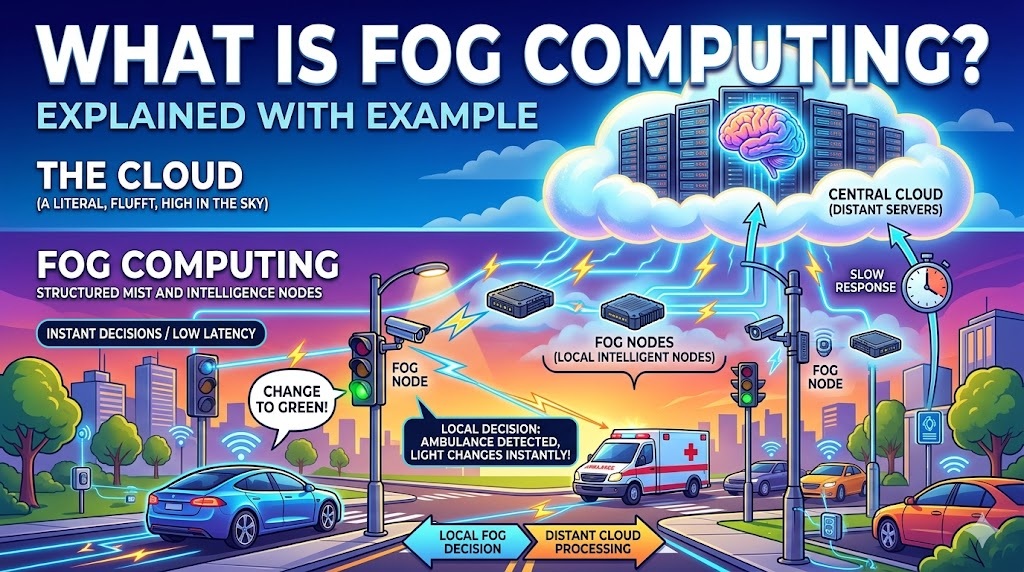 What is Fog Computing explain with example in Telugu and English