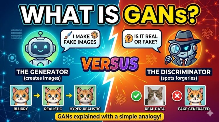 What is GANs - Generative Adversarial Networks explain with example in Telugu And English