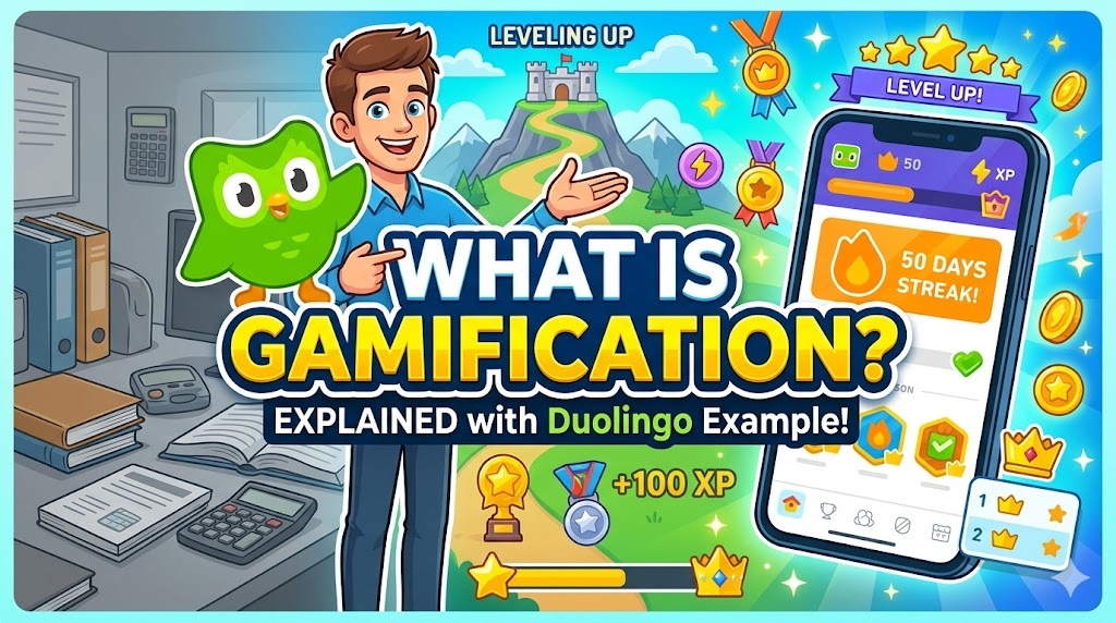 What is Gamification explain with example in Telugu and English