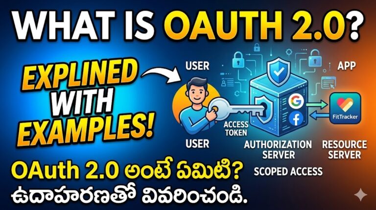 What is OAuth 2.0 explain with example in Telugu And English
