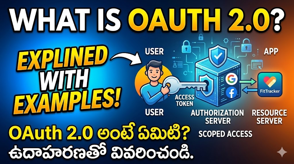 What is OAuth 2.0 explain with example in Telugu And English