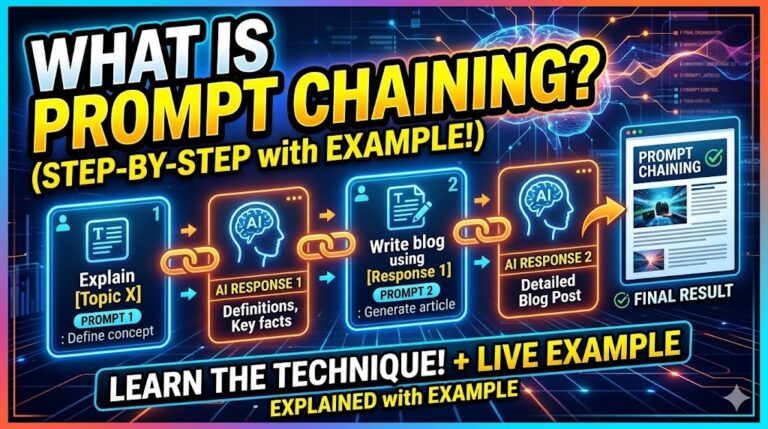 What is Prompt Chaining explain with example in telugu And English