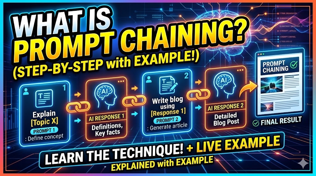 What is Prompt Chaining explain with example in telugu And English