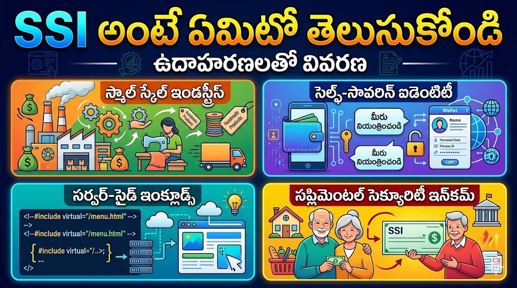 What is SSI explain wit h example in Telugu And English