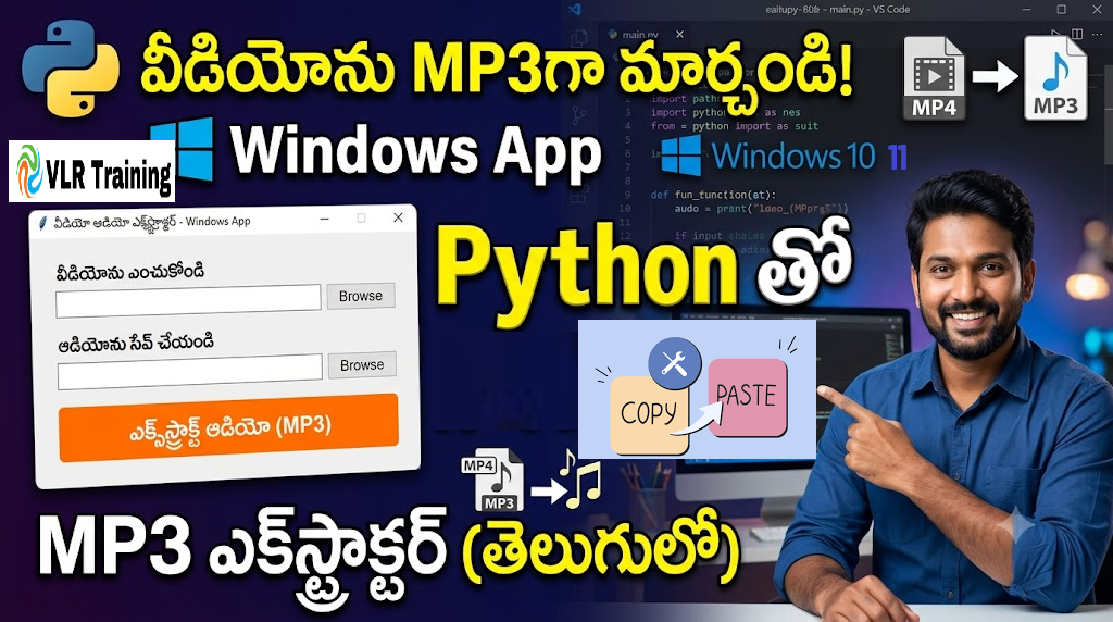 video to audio extractor in telugu using python
