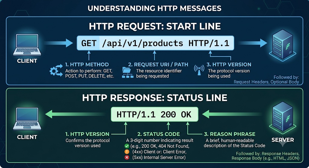 Http Start line and status line